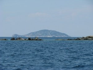 Halkidiki view of Kelyfos Island